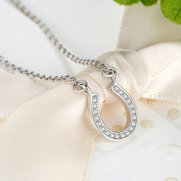 Cubic Zirconia Horseshoe Necklace