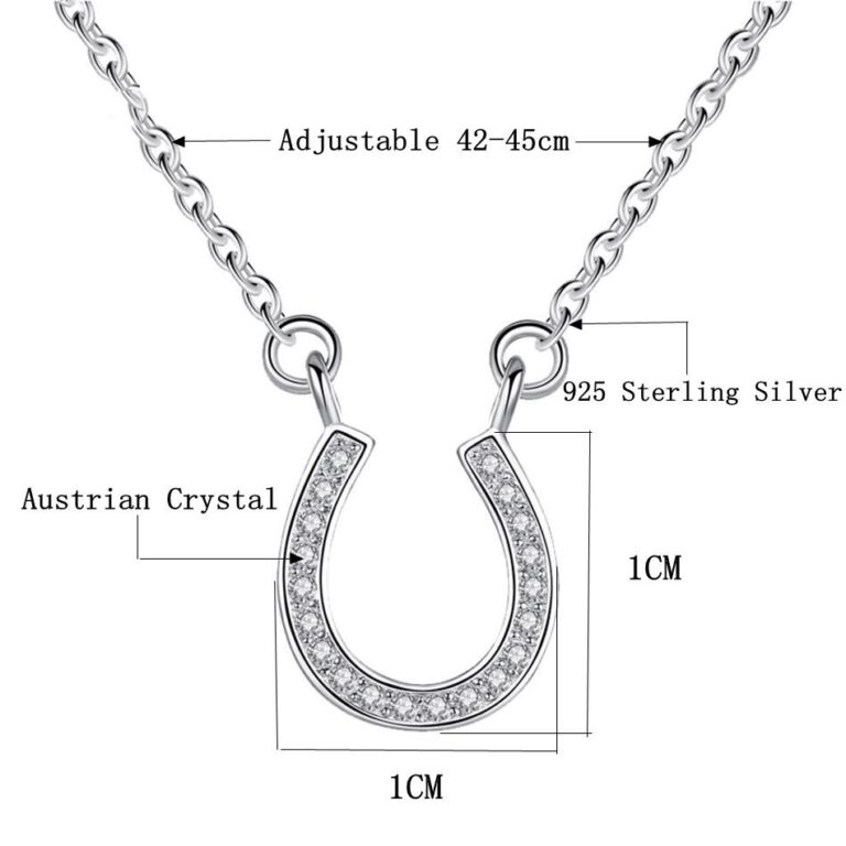 Cubic Zirconia Horseshoe Necklace