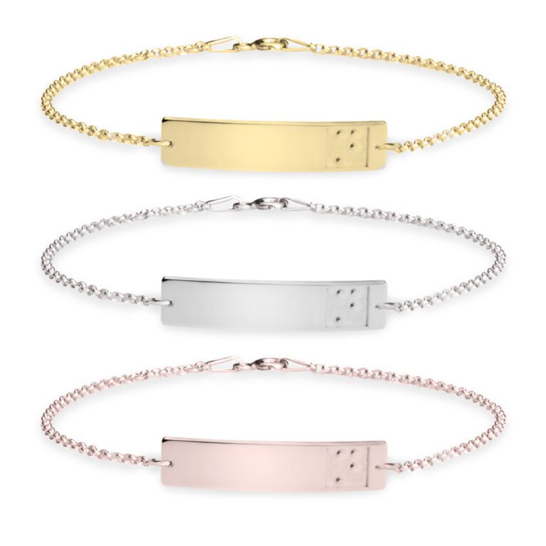 Braille Alphabet Bar Bracelet