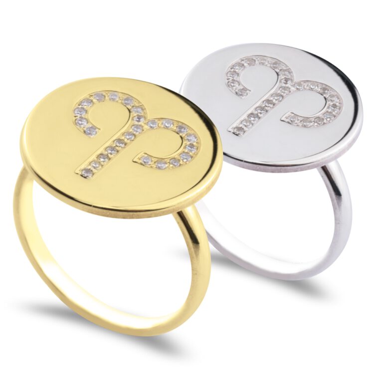 Zodiac Sign Ring with Cubic Zirconia