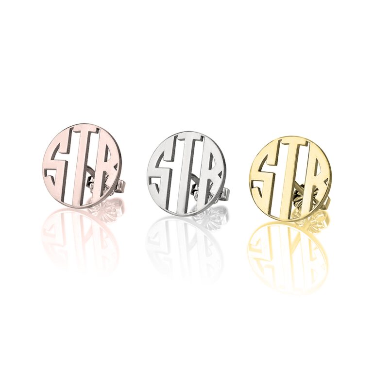 Capital Letter Monogram Stud Earrings