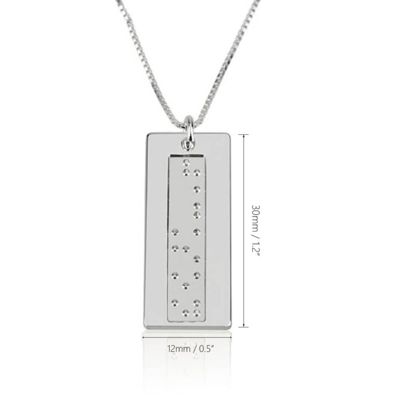 Vertical Braille Necklace