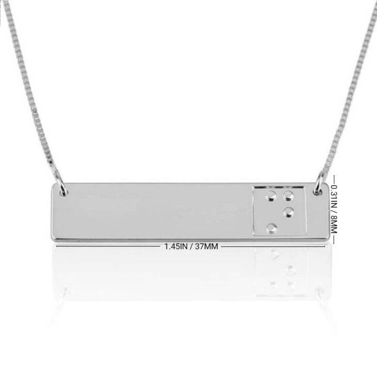 Braille Bar Necklace