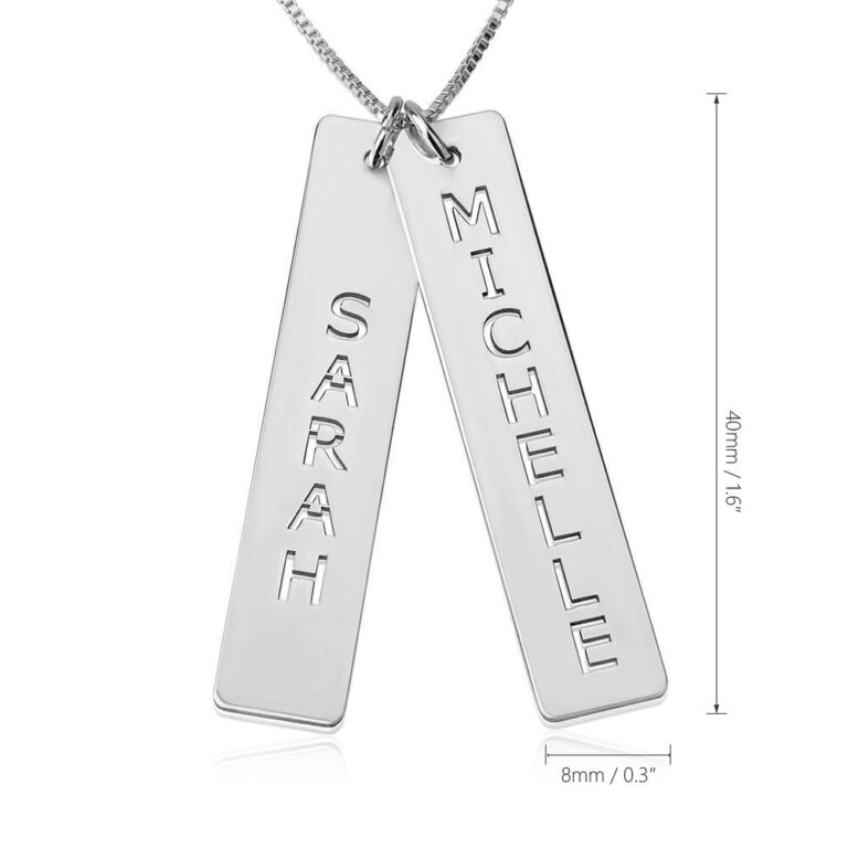Vertical Double Bar Necklace