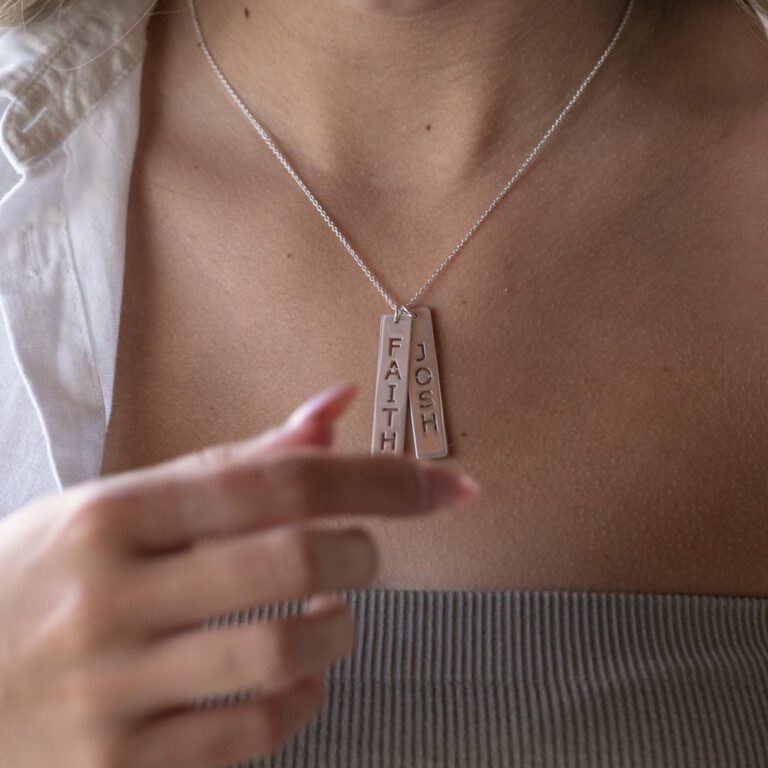 Vertical Double Bar Necklace