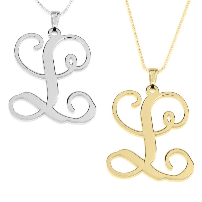 Script Initial Necklace