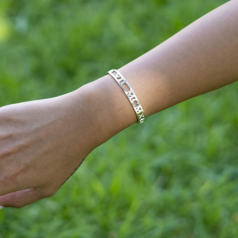 Roman Numeral Bangle for Women