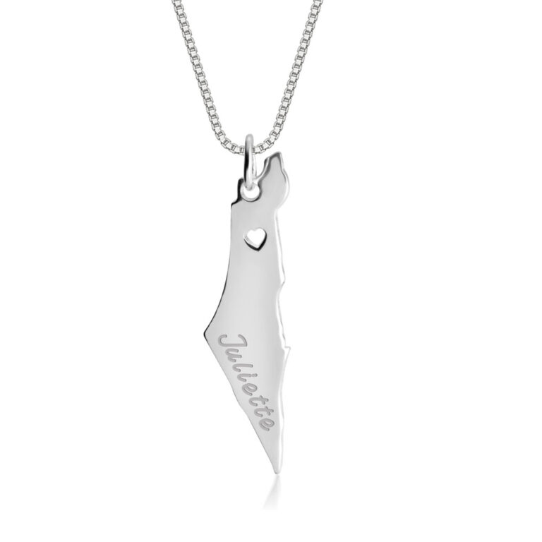 Israel Map Necklace