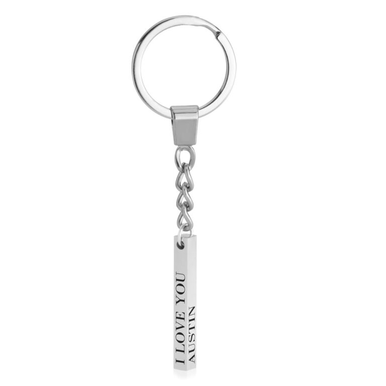 3D Bar Personalized Keychain