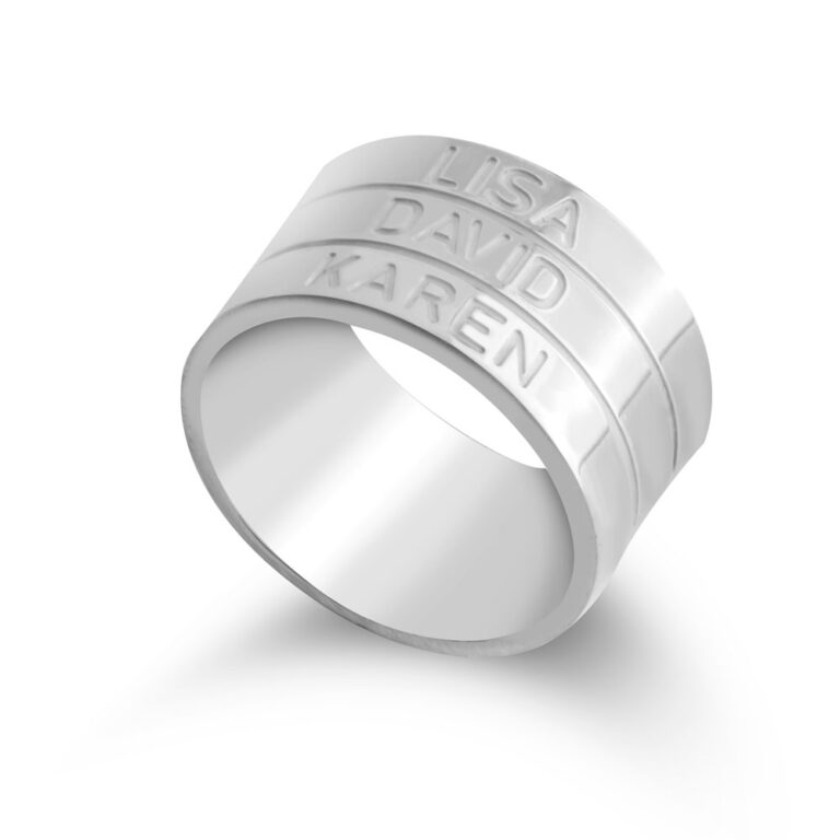 Engraved Stacking Name Ring