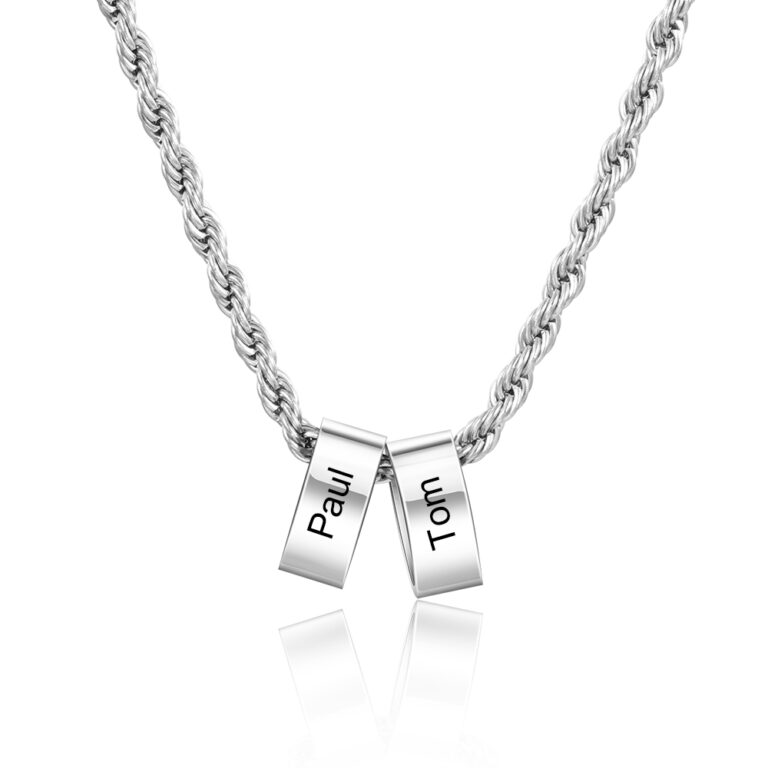 Unisex Necklace with Personalized Beads