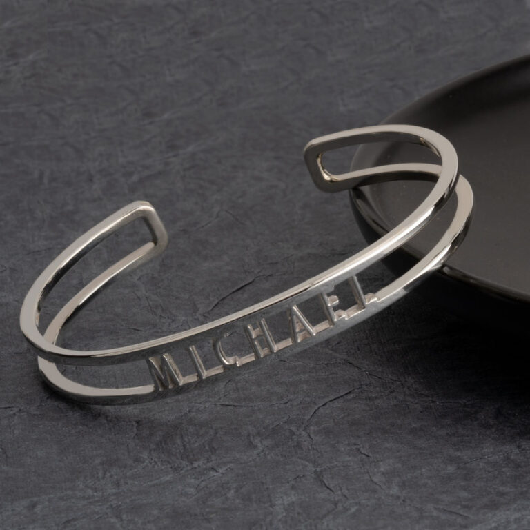 Delicate Name Bangle Bracelet