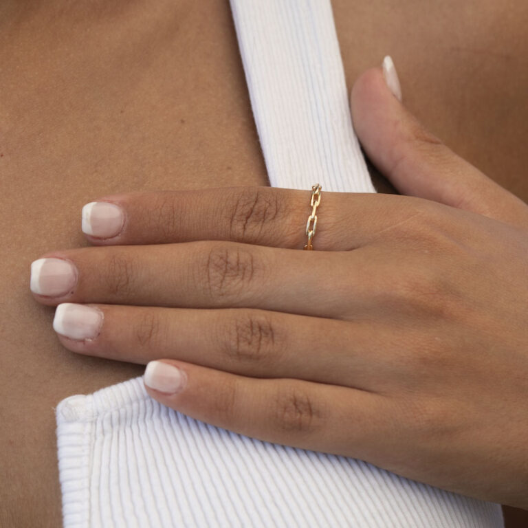 Paperclip Chain Link Ring