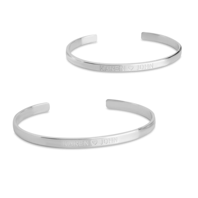 Couples Bracelets With Engraved Names