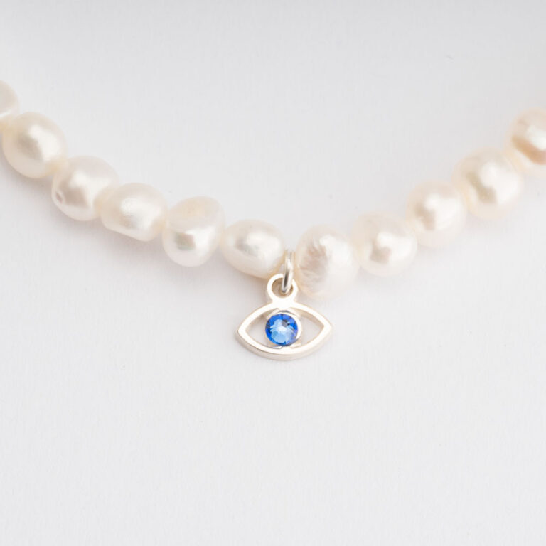 Evil Eye Pearl Necklace