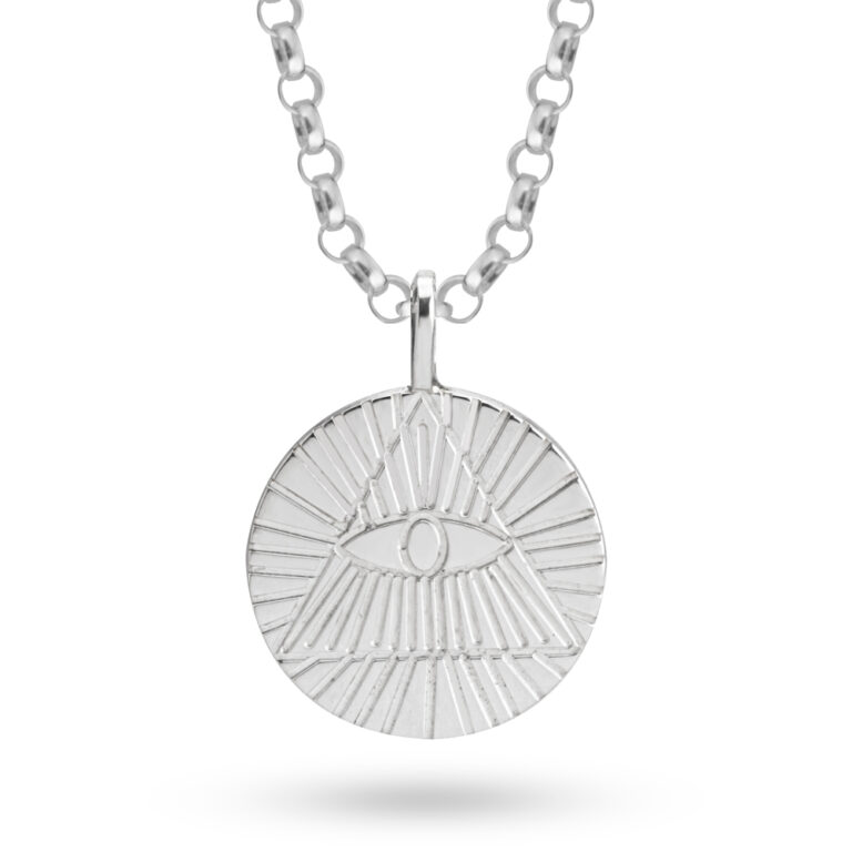 Triangle Evil Eye Necklace