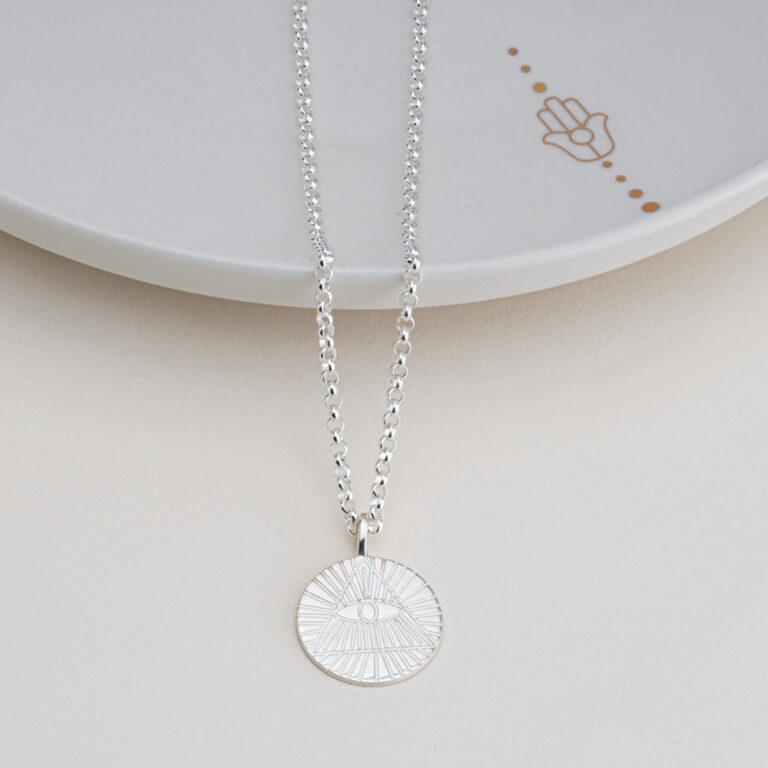 Triangle Evil Eye Necklace