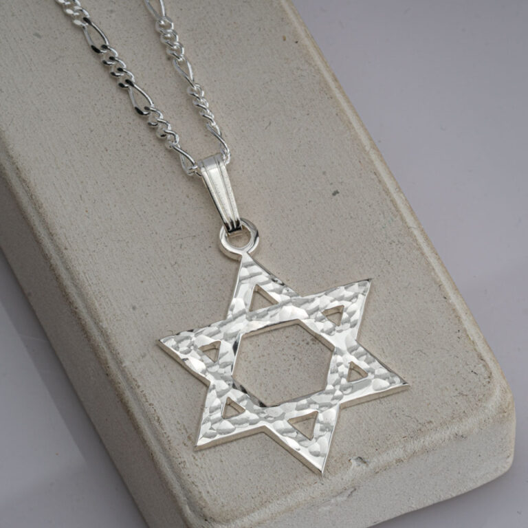 Hammered Star of David Necklace