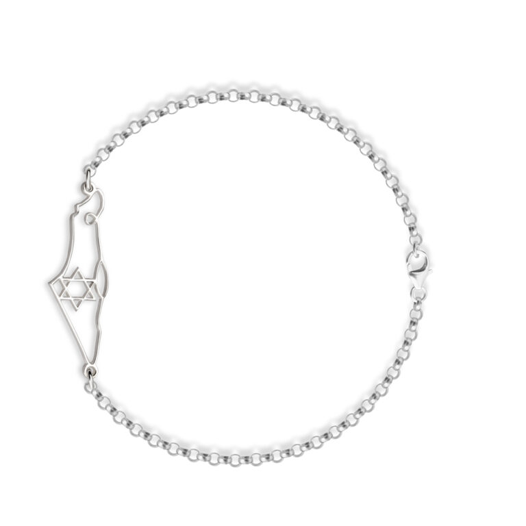 Israel Map & Star of David Bracelet