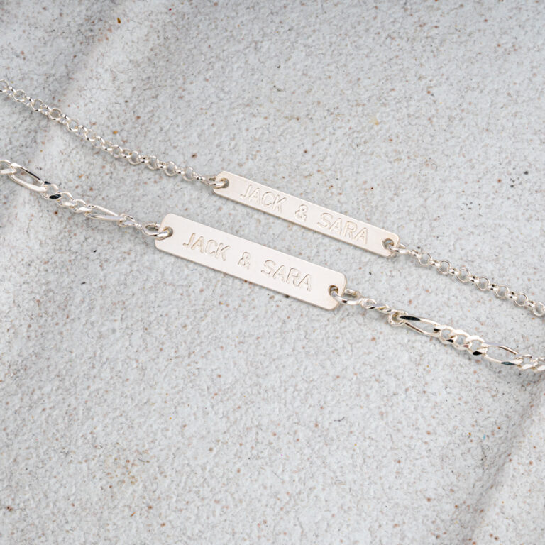 Engraved Matching Bracelets for Couples