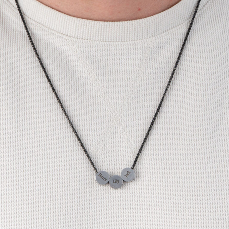 Multiple Engraved Necklace for Men