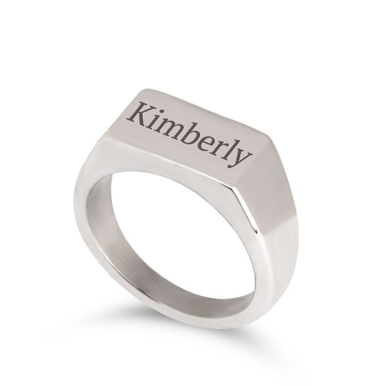 Custom Signet Ring For Men in Silver