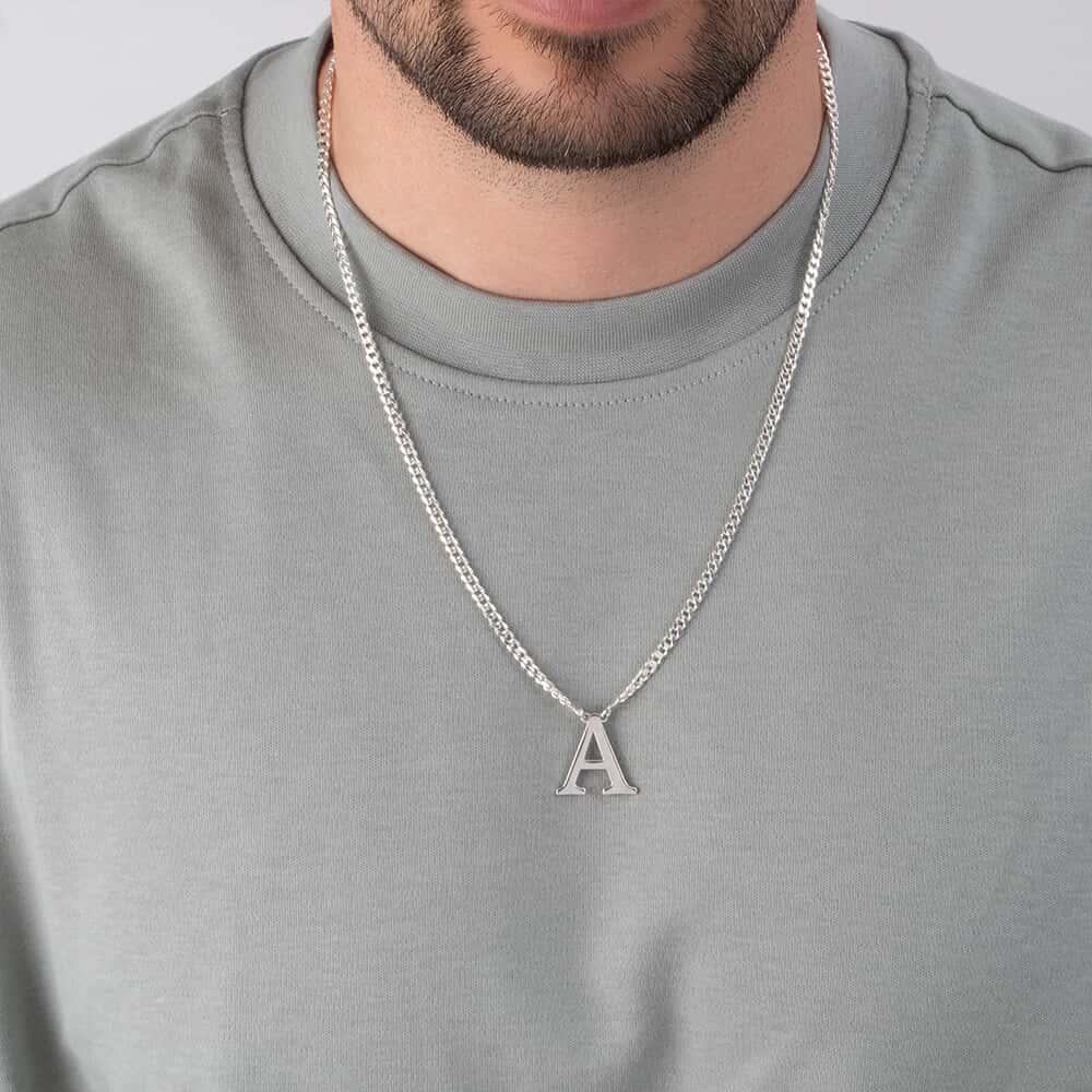שרשרת אות לגבר - שרשרת קובן שרשרת אות לגבר - שרשרת קובן
