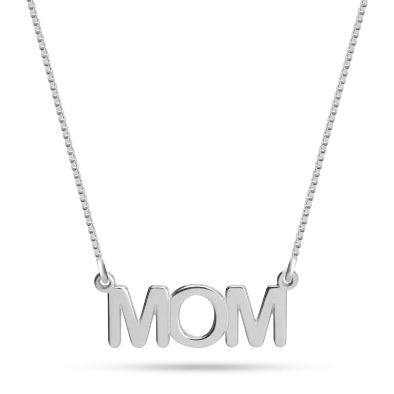 שרשרת לאמא - שרשרת MOM קלאסית בהתאמה אישית